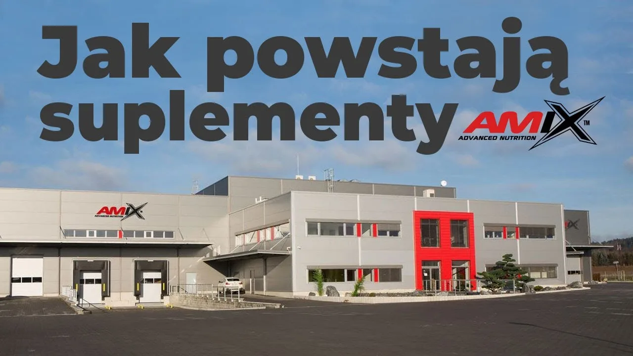 Kadr z filmu o produkcji suplementów Amix