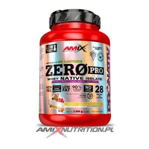 ZeroPro Whey Native 1kg, Amix Nutrition [IZOLAT BIAŁKA 95%]