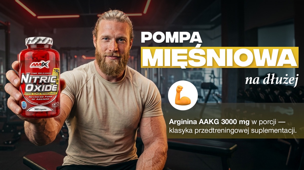 Amix Nitric Oxide 120 kapsułek: arginina AAKG 3000 mg w porcji