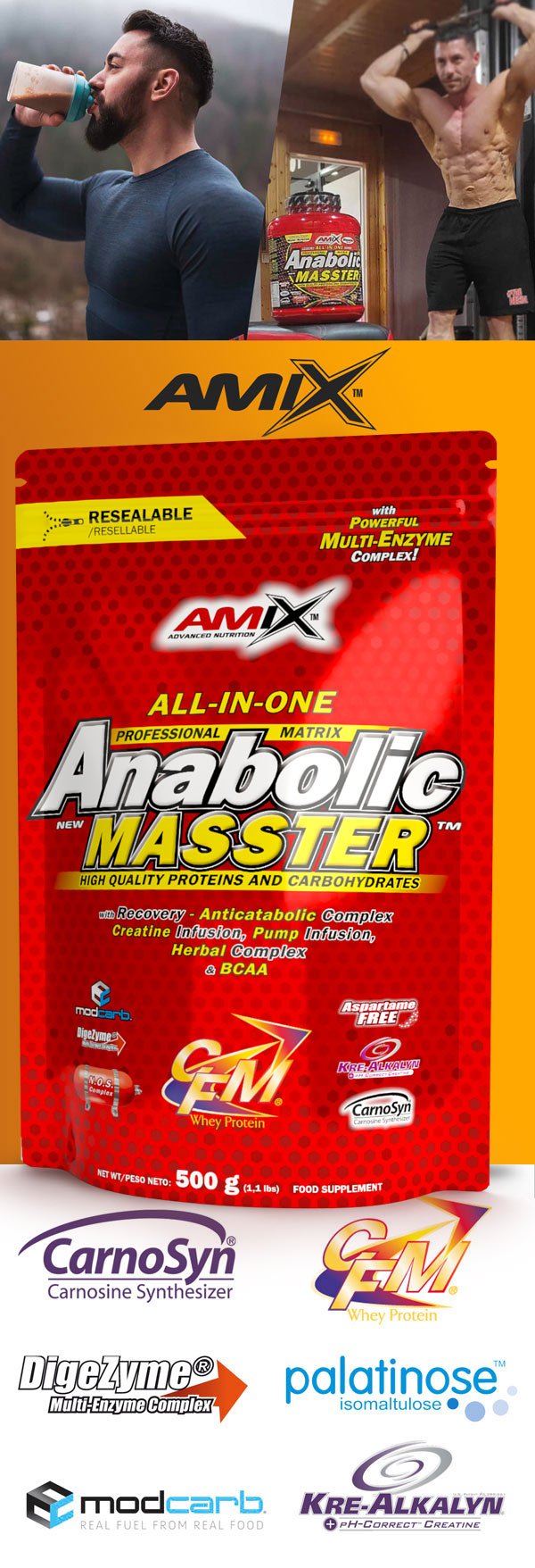 mocna odżywka na masę amix anabolic masster