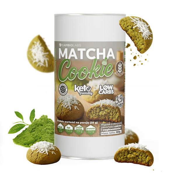 ciasteczka z matchą cambiolabs bezglutenowe