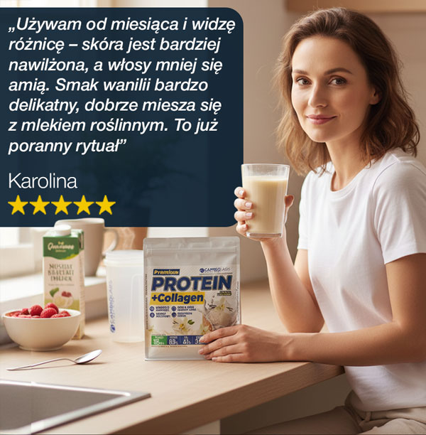 Koktajl białkowy z kolagenem premium protein cambiolabs opinia 2