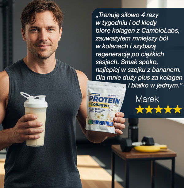 Białko serwatkowe z kolagenem Premium protein collagen opinia 1