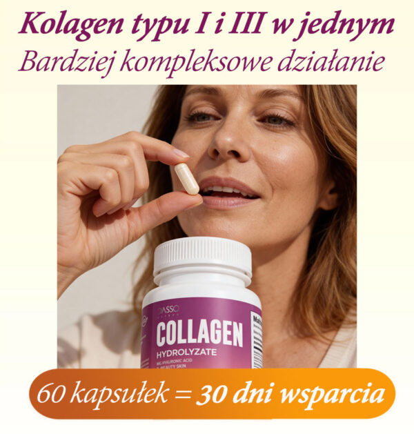Kolagen wołowy w kapsułkach + Kwas Hialuronowy + Glukozamina 60 kaps. Dasso Pharma - Zdjęcie 4