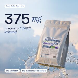 Cytrynian magnezu CambioLabs - 375 mg magnezu w porcji dziennej, bez aromatów i substancji słodzących