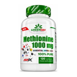 Amix GreenDay Methionine 1000 mg 120 kapsułek, słoik z zieloną nakrętką