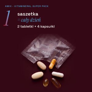 Vit&Mineral Super Pack: jedna saszetka to cały dzień, 2 tabletki i 4 kapsułki